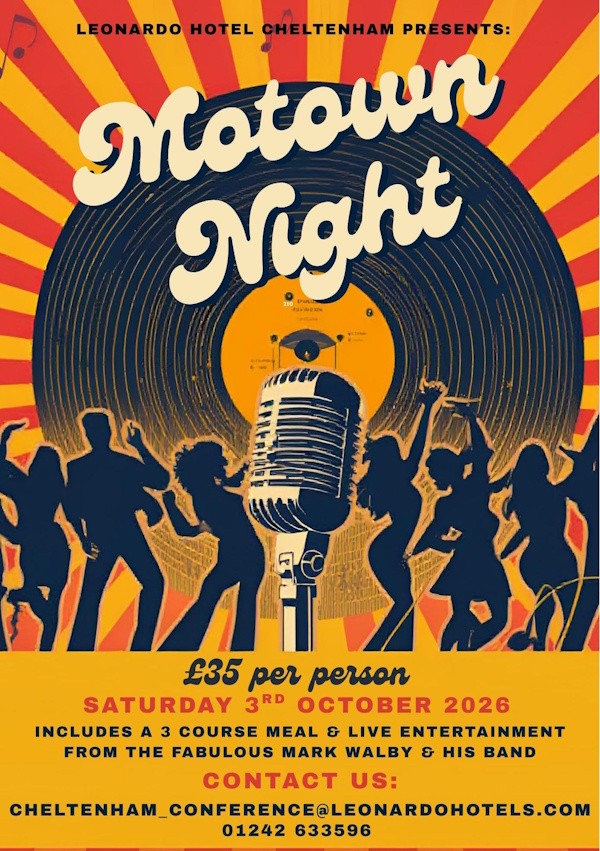 Motown Night at Leonardo Hotel Cheltenham